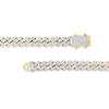 Thumbnail Image 1 of Men's 2.95 CT. T.W. Diamond Curb Chain Bracelet in 10K Gold – 8.5"
