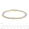 Men's 2.95 CT. T.W. Diamond Curb Chain Bracelet in 10K Gold – 8.5"
