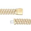 Thumbnail Image 2 of Men's 2.25 CT. T.W. Diamond Double Curb Chain Bracelet in 10K Gold – 8.5"