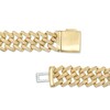 Thumbnail Image 2 of Men's 2.25 CT. T.W. Diamond Double Curb Chain Bracelet in 10K Gold – 8.5"