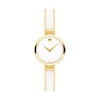 Thumbnail Image 0 of Ladies' Movado Moda Two-Tone PVD Ceramic Bangle Watch with White Dial (Model: 0607715)