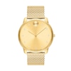 Men's Movado Bold® Thin Crystal Accent Gold-Tone IP Mesh Watch with Gold-Tone Dial (Model: 3600903)