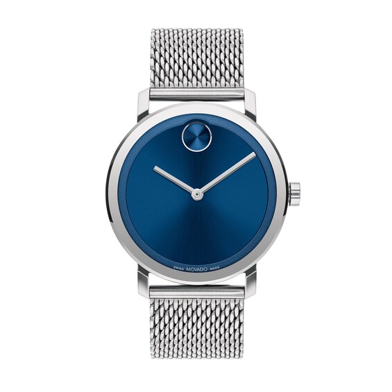 Men's Movado Bold® Evolution Mesh Watch with Blue Dial (Model: 3600901)