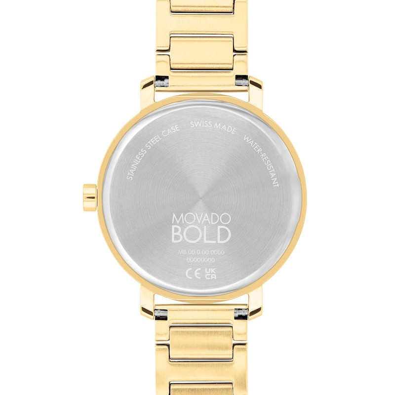 Main Image 3 of Ladies' Movado Bold® Evolution Gold-Tone IP Watch with Multi-Coloured Ombré Crystal Dial (Model: 3600931)