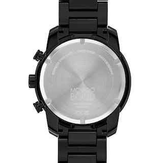Men's Movado Bold® Verso Black IP Chronograph Watch with Black Dial (Model: 3600906)