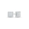 Thumbnail Image 0 of Men's 0.45 CT. T.W. Square-Shaped Multi-Diamond Frame Raised Stud Earrings in 10K White Gold
