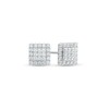 Thumbnail Image 0 of Men's 0.45 CT. T.W. Square-Shaped Multi-Diamond Frame Raised Stud Earrings in 10K White Gold