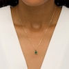 6.0mm Lab-Created Emerald Solitaire Drop Pendant in 10K Gold