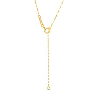 6.0mm Lab-Created Emerald Solitaire Drop Pendant in 10K Gold