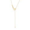 Thumbnail Image 3 of 6.0mm Blue Lab-Created Sapphire Solitaire Drop Pendant in 10K Gold