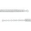 Thumbnail Image 3 of 4.0mm White Lab-Created Sapphire with Stacked Duo Choker Necklace in Sterling Silver – 16"