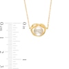 Thumbnail Image 3 of Freshwater Cultured Pearl Love Knot Necklace and Stud Earrings Set in 10K Gold