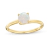 Thumbnail Image 0 of 6.0mm Lab-Created Opal Solitaire Bypass Ring in 10K Gold