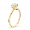 6.0mm Lab-Created Opal Solitaire Bypass Ring in 10K Gold