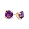 Thumbnail Image 0 of 5.0mm Amethyst Solitaire Stud Earrings in 10K Gold