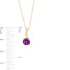 Thumbnail Image 3 of 6.0mm Amethyst Solitaire Drop Pendant in 10K Gold