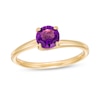 Thumbnail Image 0 of 6.0mm Amethyst Solitaire Bypass Ring in 10K Gold