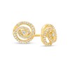 Thumbnail Image 1 of 0.15 CT. T.W. Diamond Spiral Crossover Stud Earrings in 10K Gold