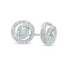 Thumbnail Image 1 of 0.15 CT. T.W. Diamond Spiral Crossover Stud Earrings in 10K White Gold