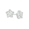 Thumbnail Image 1 of 0.25 CT. T.W. Baguette and Round Diamond Frame Star Stud Earrings in 10K White Gold