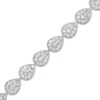 Thumbnail Image 1 of 4.00 CT. T.W. Pear-Shaped Multi-Diamond Sideways Line Bracelet in 10K White Gold – 7.5"