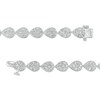 Thumbnail Image 3 of 4.00 CT. T.W. Pear-Shaped Multi-Diamond Sideways Line Bracelet in 10K White Gold – 7.5"