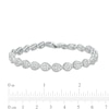 Thumbnail Image 4 of 4.00 CT. T.W. Pear-Shaped Multi-Diamond Sideways Line Bracelet in 10K White Gold – 7.5"