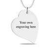 Thumbnail Image 3 of Engravable Print and Your Own Handwriting Tilted Heart Pendant in Sterling Silver (1 Image and 4 Lines)