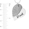 Thumbnail Image 4 of Engravable Print and Your Own Handwriting Tilted Heart Pendant in Sterling Silver (1 Image and 4 Lines)