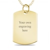 Thumbnail Image 3 of Medium Engravable Photo Dog Tag Pendant in 10K White, Yellow or Rose Gold (1 Image and 3 Lines)