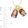 Thumbnail Image 3 of Small Engravable Photo Dog Tag Duo Pendant in 10K White, Yellow or Rose Gold (2 Images and 2 Lines)