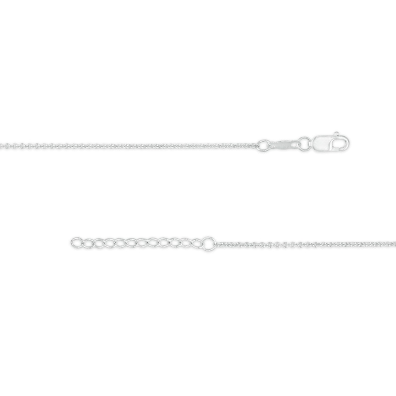 Main Image 3 of 0.04 CT. T.W. Diamond Interlocking Hearts Anklet in Sterling Silver – 10"