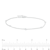Thumbnail Image 4 of 0.16 CT. T.W. Diamond Five Stone Station Anklet in 10K White Gold – 10"