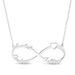Mother's Script Name Infinity Necklace (1-6 Lines)