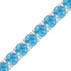 Thumbnail Image 1 of 5.0mm Swiss Blue Topaz Tennis Bracelet in Sterling Silver - 7.5"