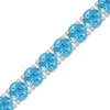 Thumbnail Image 0 of 5.0mm Swiss Blue Topaz Tennis Bracelet in Sterling Silver - 7.5"