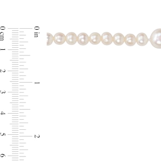 5.0-10.0mm Freshwater Cultured Pearl Station Endless Strand Necklace-100"