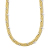 Thumbnail Image 1 of 7.0mm Braided Cable Chain Beaded Necklace in Solid 18K Gold - 17"
