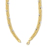 Thumbnail Image 2 of 7.0mm Braided Cable Chain Beaded Necklace in Solid 18K Gold - 17"