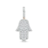 Thumbnail Image 1 of Men's 0.50 CT. T.W. Diamond Hamsa Necklace Charm in 10K Gold