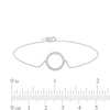 0.11 CT. T.W. Diamond Lined Circle Bracelet in 10K Gold