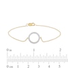 Thumbnail Image 4 of 0.11 CT. T.W. Diamond Lined Circle Bracelet in 10K Gold - 7.25"