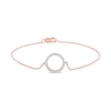 0.11 CT. T.W. Diamond Lined Circle Bracelet in 10K Rose Gold - 7.25"