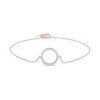 Thumbnail Image 1 of 0.11 CT. T.W. Diamond Lined Circle Bracelet in 10K Rose Gold - 7.25"