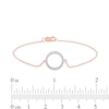 Thumbnail Image 3 of 0.11 CT. T.W. Diamond Lined Circle Bracelet in 10K Rose Gold - 7.25"
