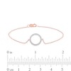 0.11 CT. T.W. Diamond Lined Circle Bracelet in 10K Rose Gold - 7.25"