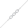 0.12 CT. T.W. Diamond Triple Oval Link Bracelet in 10K Gold