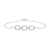 0.12 CT. T.W. Diamond Triple Oval Link Bracelet in 10K Gold