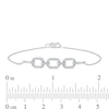 0.12 CT. T.W. Diamond Triple Oval Link Bracelet in 10K Gold