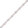 Thumbnail Image 1 of 1.50 CT. T.W. Multi-Diamond Alternating Link Line Bracelet in 10K Rose Gold - 7.25"